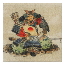 Tableau classique de guerrier japonais