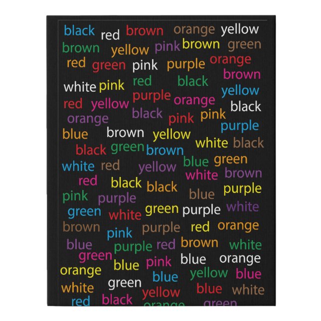 Imitation Canevas Test de Stroop, effet Stroop (Front)