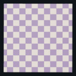 Imitation Canevas Vérification du pourpre, Motif de tableau de contr<br><div class="desc">à damiers Motif - damier violet et blanc crème.</div>
