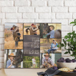 Imitation Canevas Vous êtes le One 7 Photo Collage Rustic Wood<br><div class="desc">Collage photo rustique fausse toile que vous pouvez personnaliser avec 7 de vos photos préférées. Cette ferme de campagne design effet bois est écrit avec les mots "vous êtes celui qui" dans l'imprimé surdimensionné moderne et la typographie script décontracté. Le modèle photo est configuré pour vous permettre d'ajouter vos photos,...</div>