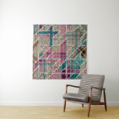 Imitation of indian patchwork pattern with texture wandkleed (In situ)