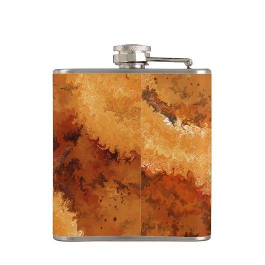 Imitation Woodgrain Burel Personalized Heupfles (Achterkant)