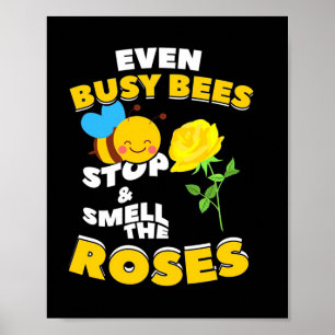 Imker Cadeau   Zelfs drukke bijen Poster