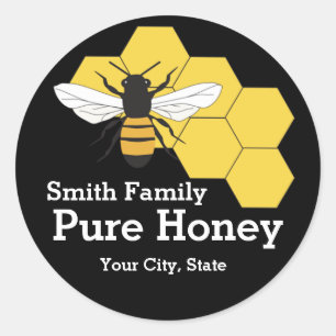 Imker Honey Bee Boerderij Stand Rond Label