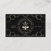 Imker Honey Klantloyaliteit Kaart Punch Zwart (Voorkant)