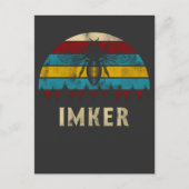 Imker Retro Biene Insekten Natur Design Briefkaart (Voorkant)