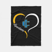 Imlay City Spartans Logo Halve Hart Slogan HS Fleece Deken (Voorkant)