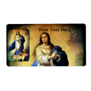 Immaculair begrip van Maagd Mary - Murillo Etiket