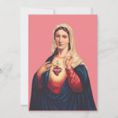 Immaculair hart van Maagd Mary Bedankkaart (Voorkant)