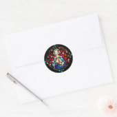 Immaculair hart van Maagd Mary Ronde Sticker (Envelop)