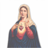 Immaculair hart van Maagd Mary Sticker (Voorkant)