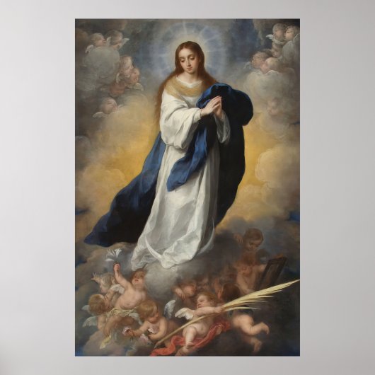 Immaculair vermoeden van conceptie Virgin Murillo Poster (Voorkant)