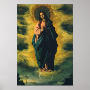 Immaculate Conception door Francisco de Zurbaran Poster