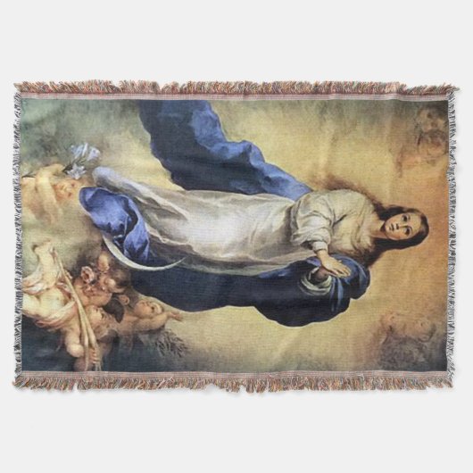 Immaculate Conception Maagd Mary 01 Throw Blanket Deken (Voorkant)