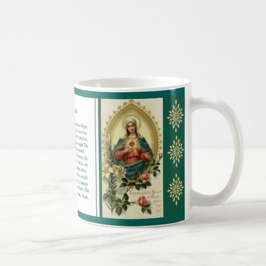 Immaculate en Sorrowful Heart Virgin Mary Prayer Koffiemok (Rechts)