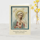 Immaculate Heart van Mary Blessed Virgin Mary Kaart (Gele Bloem)
