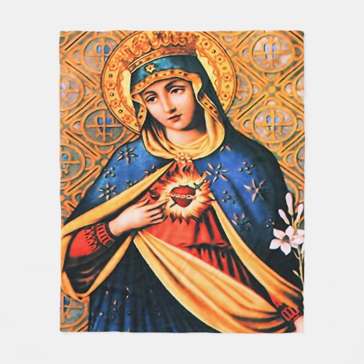 Immaculate Heart van Mary Fleece Deken (Voorkant)