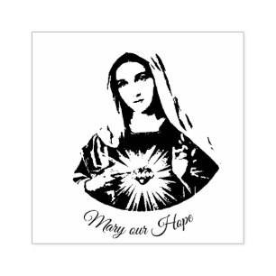 Immaculate Heart van Mary Our Hope Rubberstempel