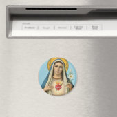 Immaculate Heart van Mary Our Lady religieus afbee Magneet (Insitu (Vaatwasser))