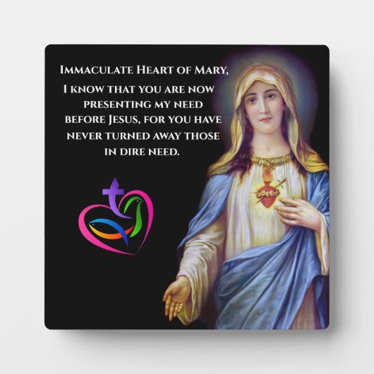 Immaculate Heart van Mary Plaque Fotoplaat (Voorkant)