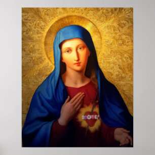 Immaculate Heart van Mary - Poster van onze Lady V