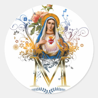 Immaculate Heart van Mary Ronde Sticker