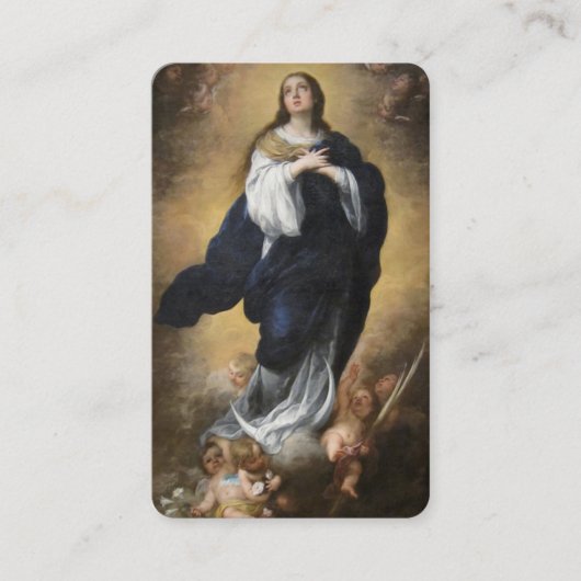 Immaculée Conception et carte de prière Cherubs (Devant)