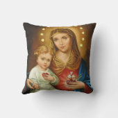 Immaculeer Heart Mary met Baby Jesus Kussen (Achterkant)