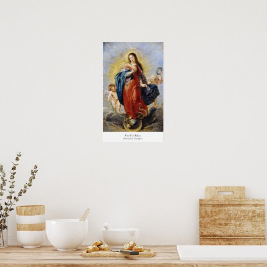 Immaculeren Conception Peter Paul Rubens schilderi Poster (Keuken)