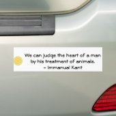 Immanual Kant Animal Rights quote Bumpersticker (Op auto)