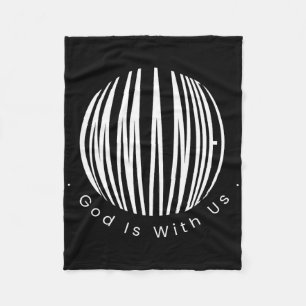 Immanuel God Is With Us Bysketbyll Fleece Deken
