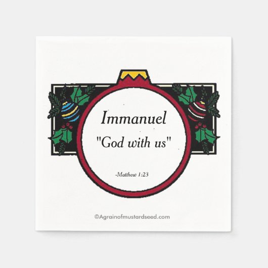 Immanuel God met ons kerstfeest Servet (Voorkant)