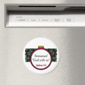 Immanuel God met ons Kerstmis Pas het aan Magneet (Insitu (Vaatwasser))