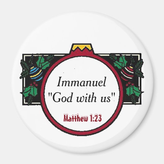 Immanuel God met ons Kerstmis Pas het aan Magneet (Voorkant)