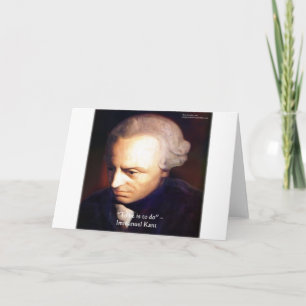Immanuel Kant "om te doen" wiegenprijs schenken & Kaart