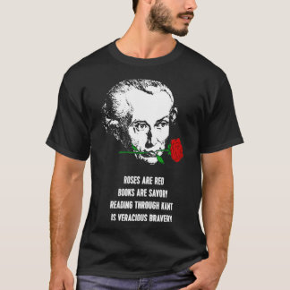 Immanuel Kant Rozen zijn rood filosofisch gedicht T-shirt