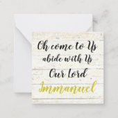 Immanuel Notitiekaartje (Voorkant)