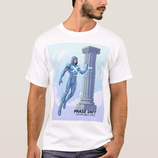 ✨ Immateriële held – Futuristische superheld T-shi T-shirt (Voorkant)