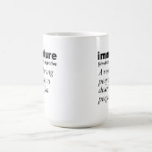 Immature definitie Funny Mug Koffiemok (Center)