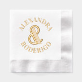 Immense Ampersand Art Déco Couple Mariage (Recto)