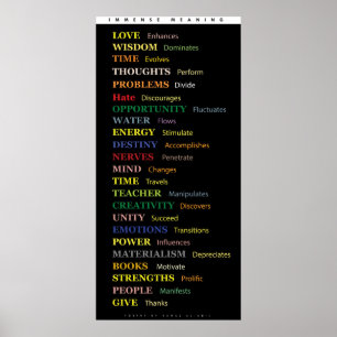 Immense betekenis poster