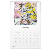 Immense chagrin calendrier de 12 mois (Feb 2026)