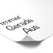 Immer Gerade Aus - minimalistic typography poster (Coin)