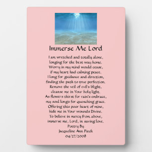 Immerser moi Lord Plaque