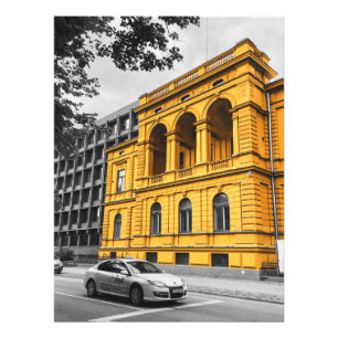Immeuble de ville jaune Photographie minimaliste