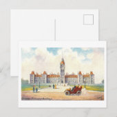 Immeuble du Parlement à Ottawa Carte postale Vinta (Devant / Derrière)