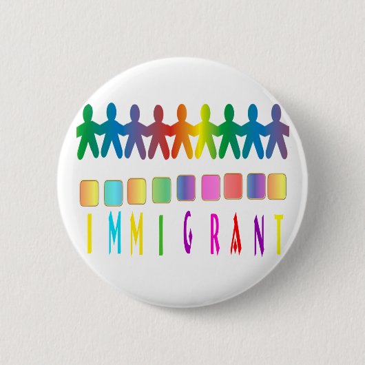 Immigrant Ronde Button 5,7 Cm (Voorkant)