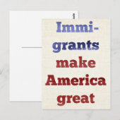 Immigranten maken Amerika geweldig Briefkaart (Voorkant / Achterkant)