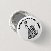 Immigranten maken Amerika geweldig Ronde Button 3,2 Cm (Voorkant /achterkant)