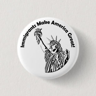 Immigranten maken Amerika geweldig Ronde Button 3,2 Cm